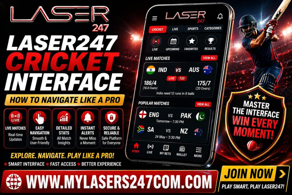 Laser247 Cricket Interface, How to Navigate Like a Pro